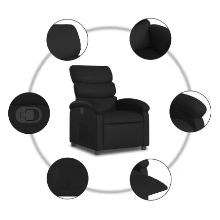 Fauteuil inclinable noir similicuir