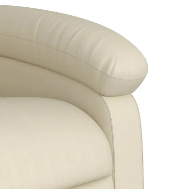Fauteuil inclinable en similicuir crème