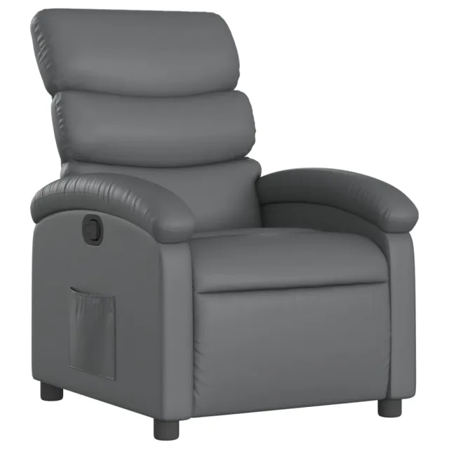 Fauteuil inclinable gris similicuir