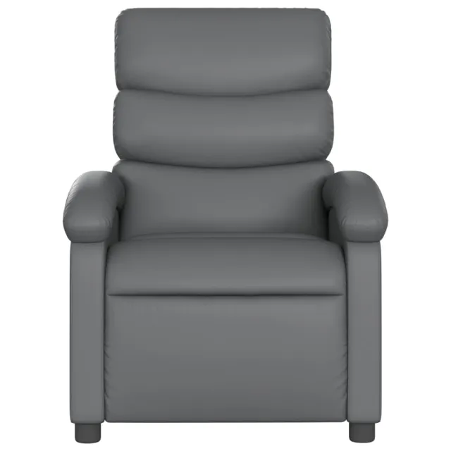 Fauteuil inclinable gris similicuir