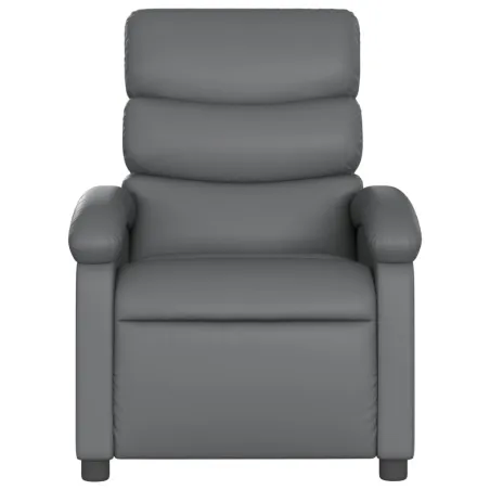 Fauteuil inclinable gris similicuir