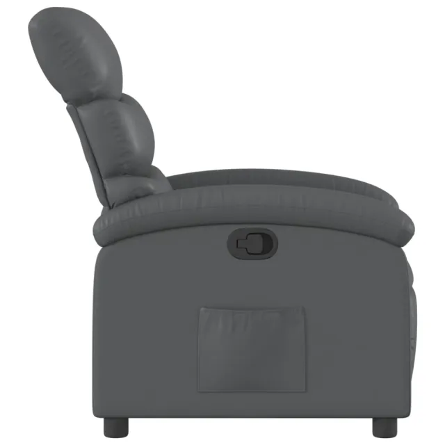 Fauteuil inclinable gris similicuir