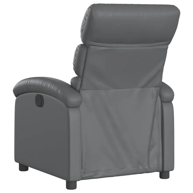 Fauteuil inclinable gris similicuir