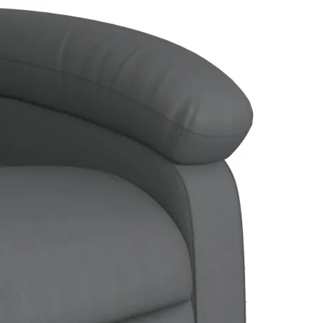 Fauteuil inclinable gris similicuir