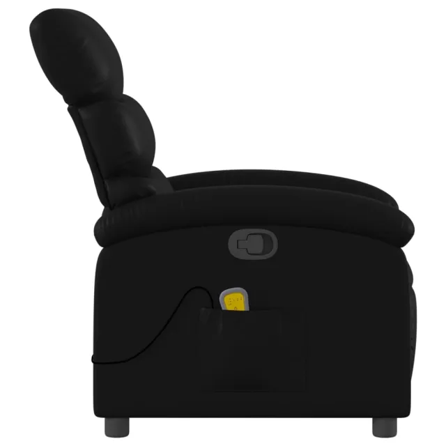 Fauteuil de massage inclinable noir similicuir