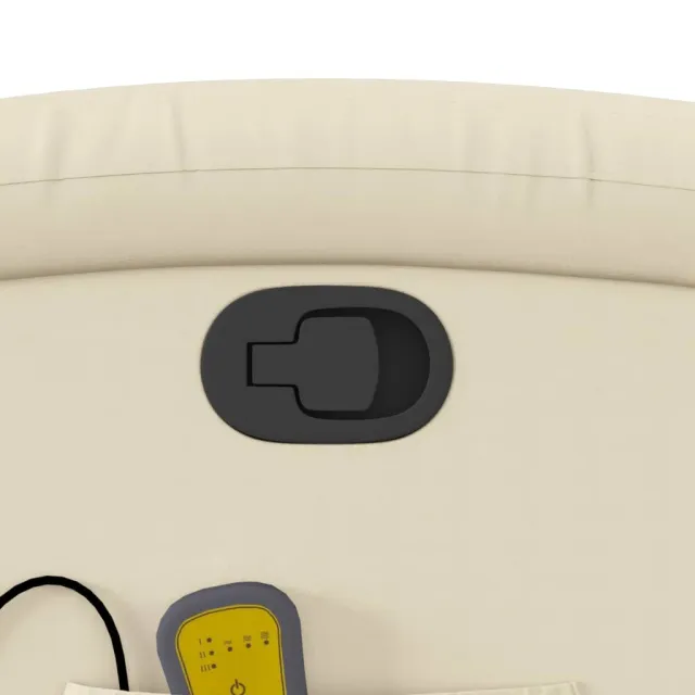 Fauteuil de massage inclinable crème similicuir