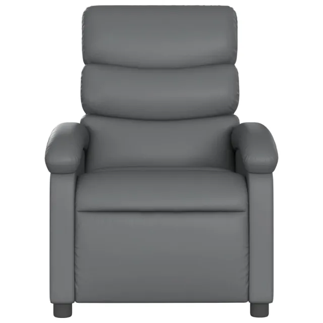 Fauteuil de massage inclinable gris similicuir