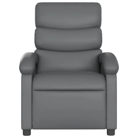 Fauteuil de massage inclinable gris similicuir