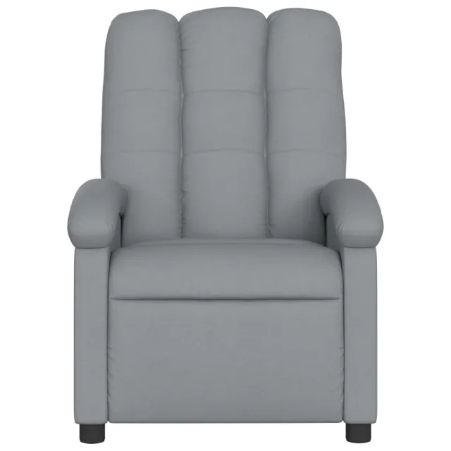 Fauteuil inclinable de massage gris clair tissu