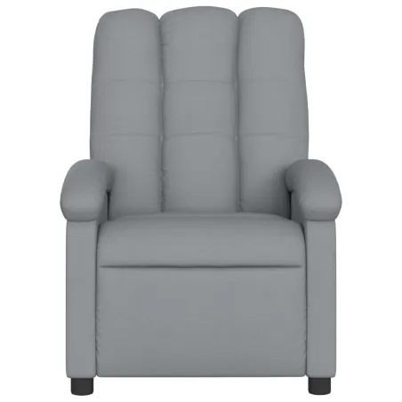 Fauteuil inclinable de massage gris clair tissu