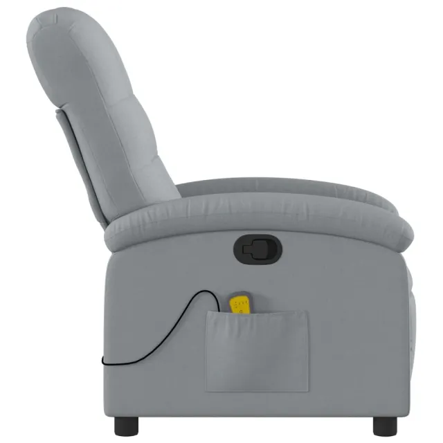 Fauteuil inclinable de massage gris clair tissu