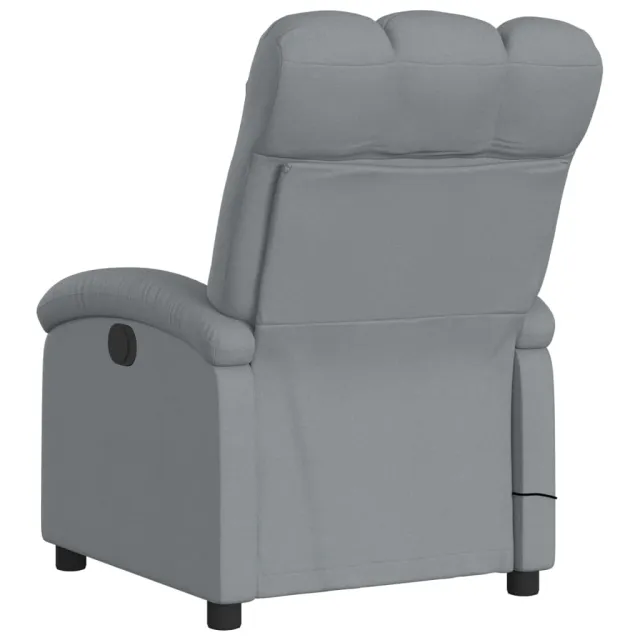 Fauteuil inclinable de massage gris clair tissu