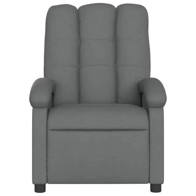 Fauteuil inclinable de massage gris foncé tissu