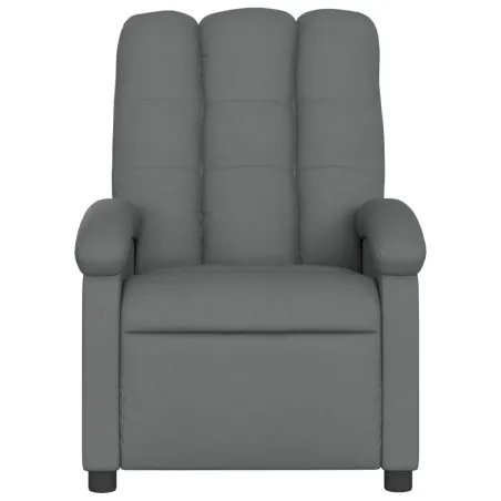 Fauteuil inclinable de massage gris foncé tissu