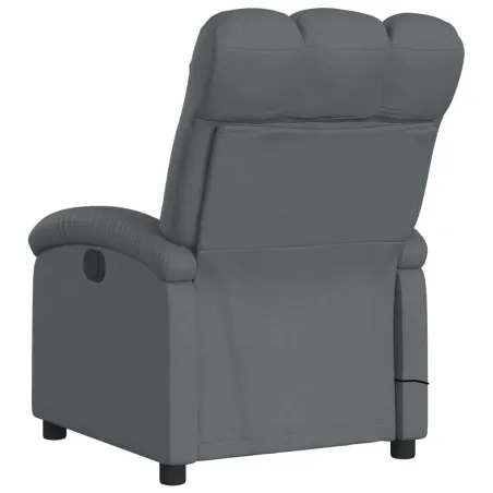 Fauteuil inclinable de massage gris foncé tissu