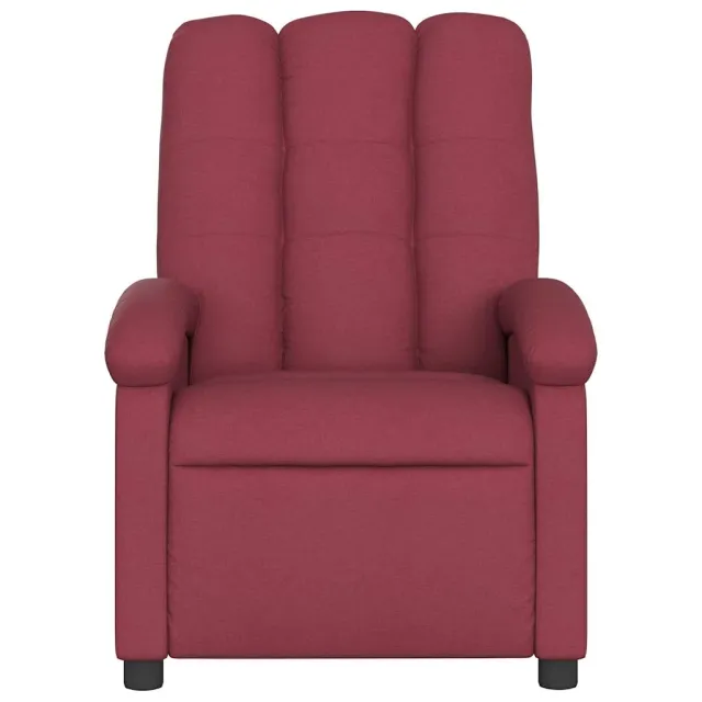 Fauteuil de massage inclinable rouge bordeaux tissu