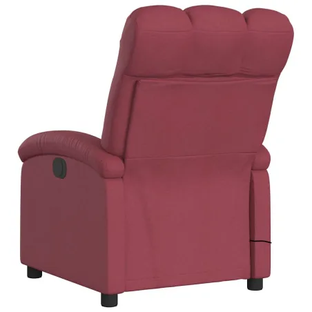 Fauteuil de massage inclinable rouge bordeaux tissu