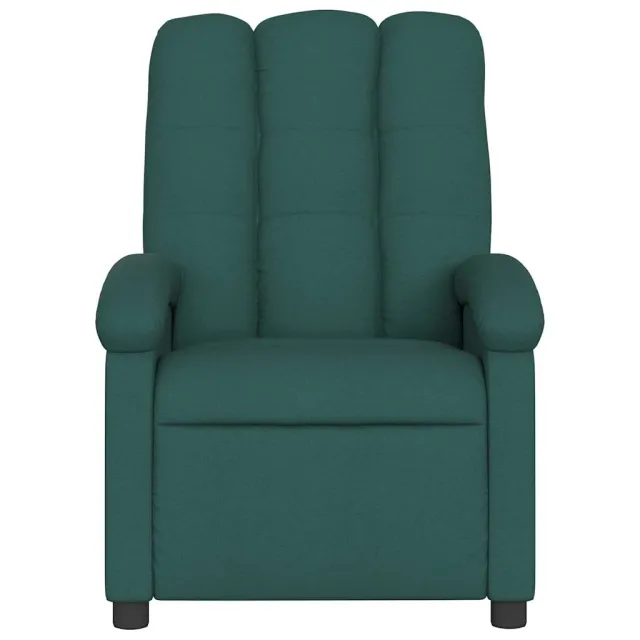 Fauteuil inclinable de massage vert foncé tissu