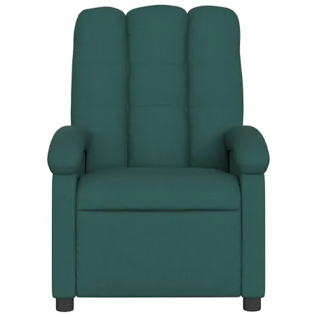 Fauteuil inclinable de massage vert foncé tissu