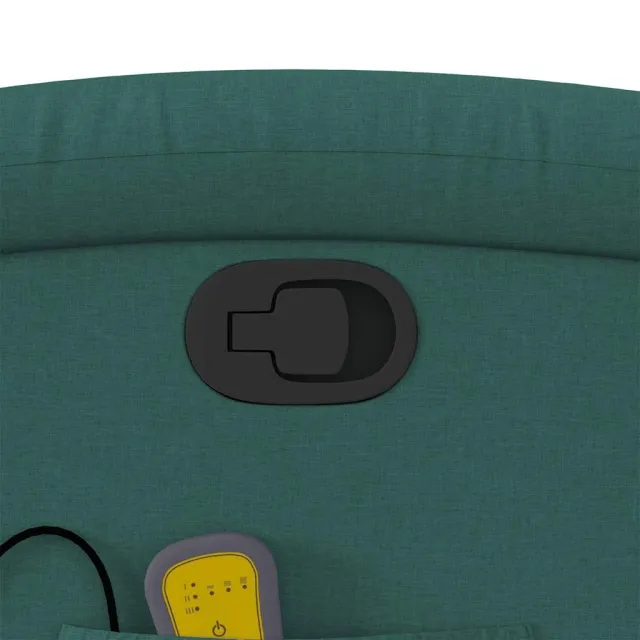 Fauteuil inclinable de massage vert foncé tissu