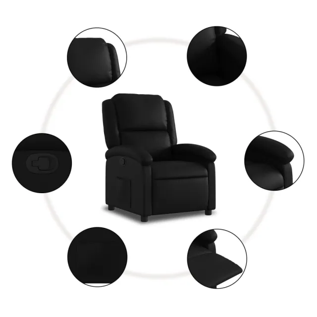 Fauteuil inclinable noir similicuir