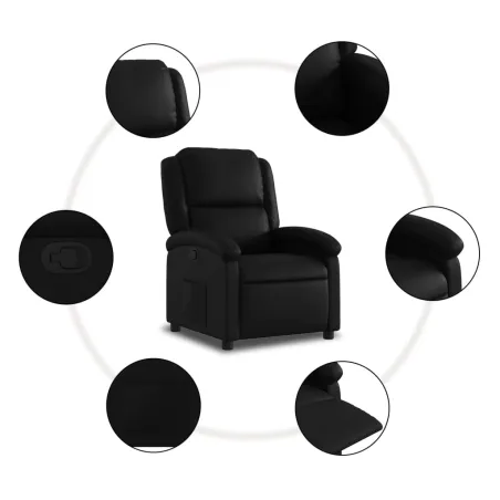 Fauteuil inclinable noir similicuir