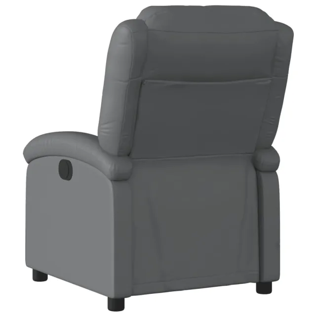 Fauteuil inclinable gris similicuir