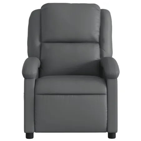 Fauteuil inclinable gris similicuir