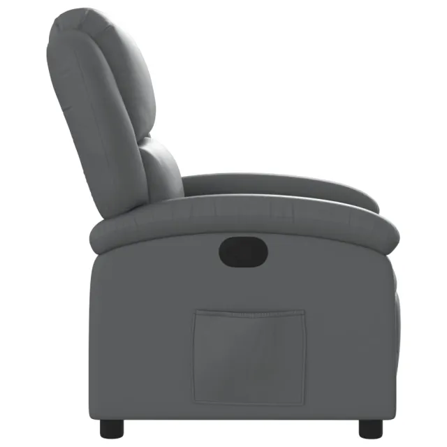 Fauteuil inclinable gris similicuir