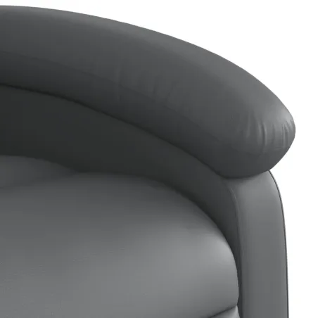 Fauteuil inclinable gris similicuir