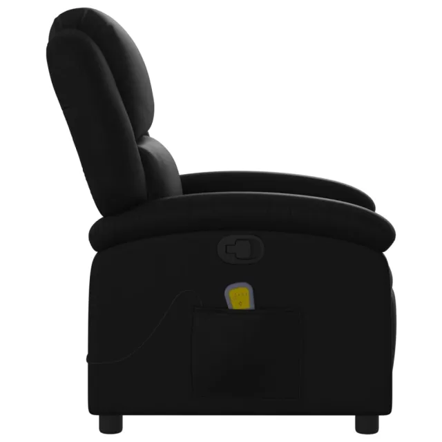 Fauteuil de massage inclinable noir similicuir