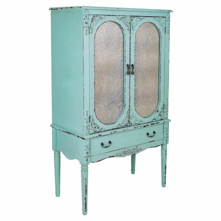 Armoire Alexandra House Living Bleu verre Bois d'épicéa Bois MDF 42