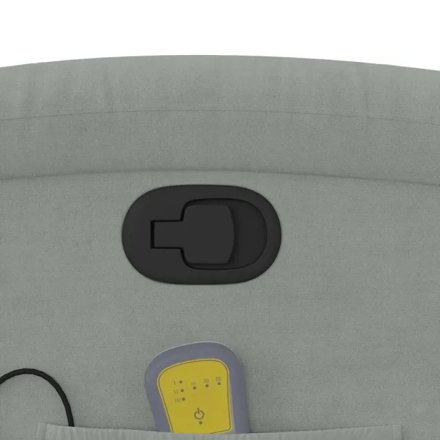 Fauteuil inclinable de massage gris clair velours