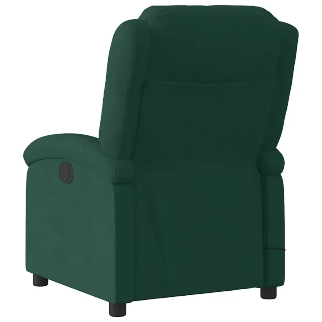 Fauteuil inclinable de massage vert foncé velours