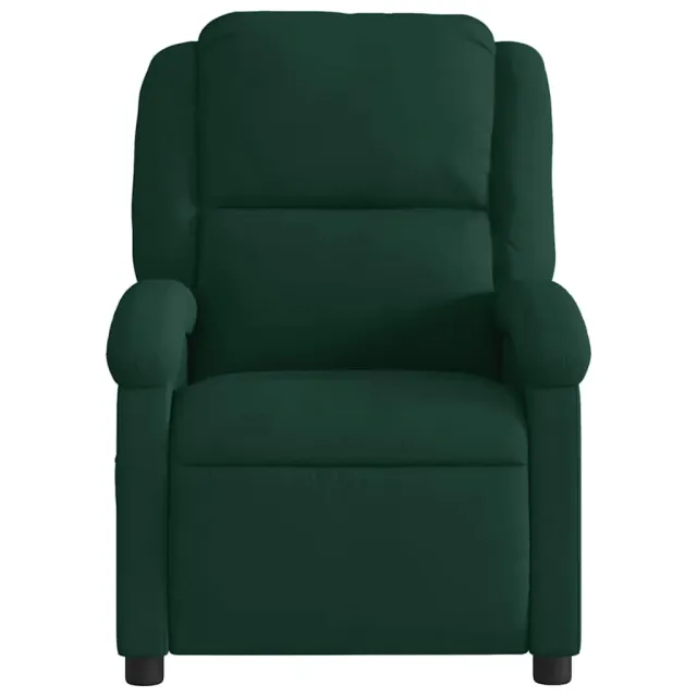 Fauteuil inclinable de massage vert foncé velours