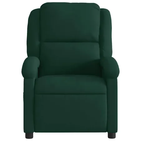 Fauteuil inclinable de massage vert foncé velours