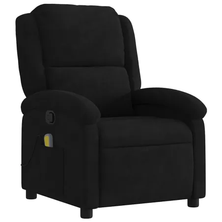Fauteuil de massage inclinable noir velours