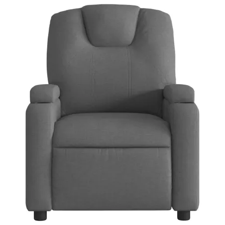 Fauteuil inclinable de massage gris foncé tissu