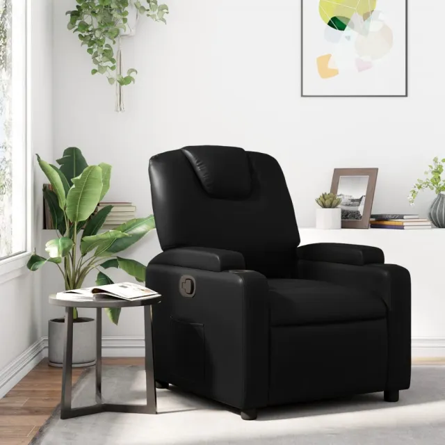 Fauteuil inclinable noir similicuir