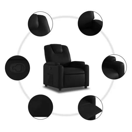 Fauteuil inclinable noir similicuir