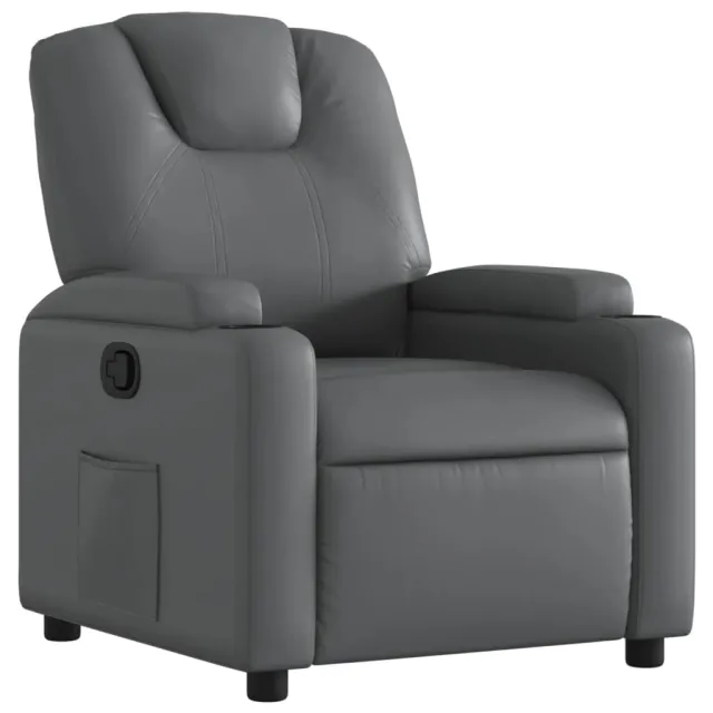 Fauteuil inclinable gris similicuir