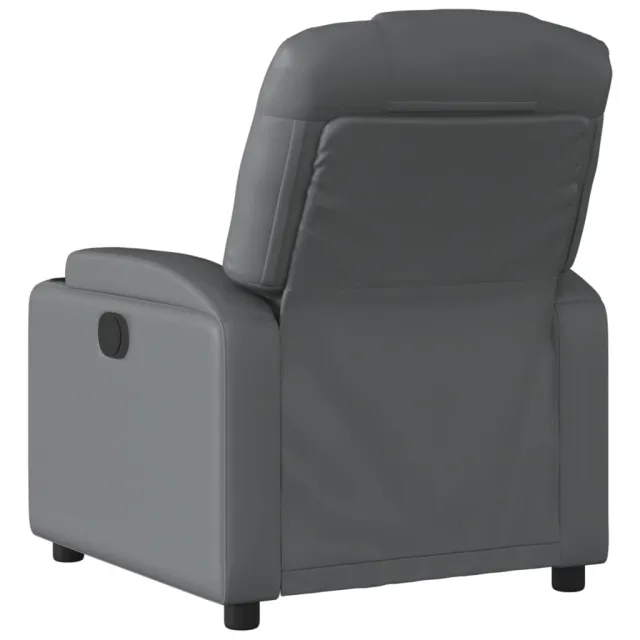 Fauteuil inclinable gris similicuir