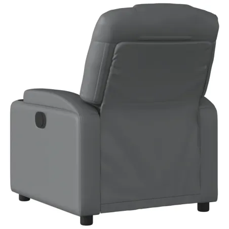 Fauteuil inclinable gris similicuir