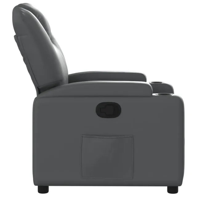 Fauteuil inclinable gris similicuir