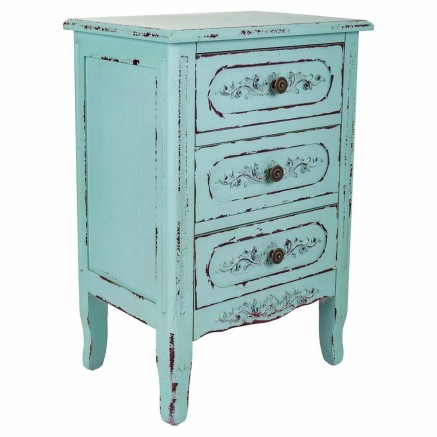 Nachttisch Alexandra House Living Blau 32 x 67 x 46 cm
