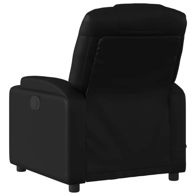 Fauteuil de massage inclinable noir similicuir
