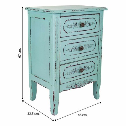 Nightstand Alexandra House Living Blue 32 x 67 x 46 cm 2