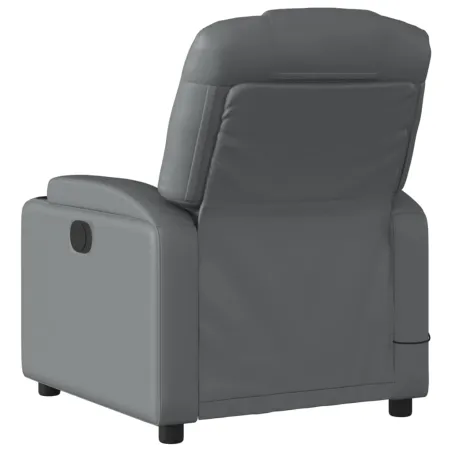 Fauteuil de massage inclinable gris similicuir