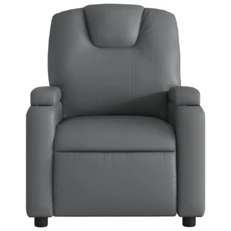 Fauteuil de massage inclinable gris similicuir