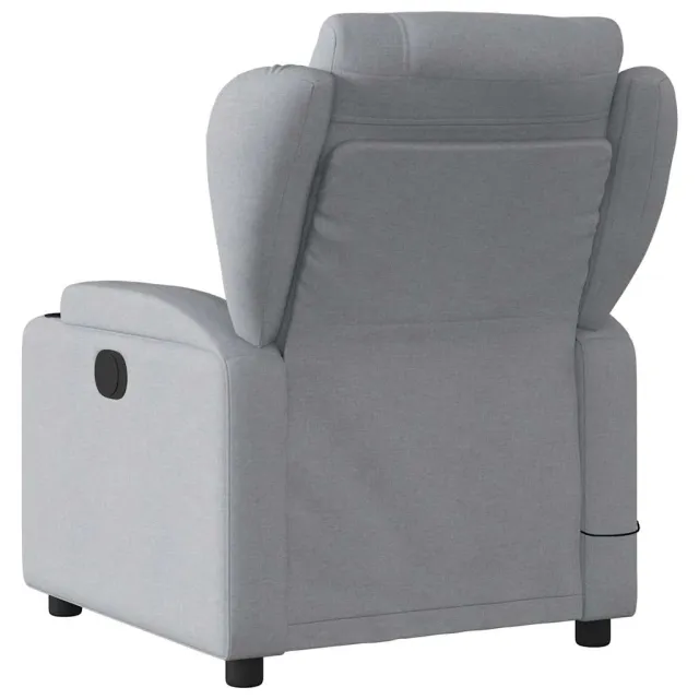 Fauteuil inclinable de massage gris clair tissu